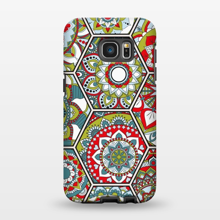 Galaxy S7 EDGE StrongFit Mandala Boho Chic Style Patchwork by ArtsCase