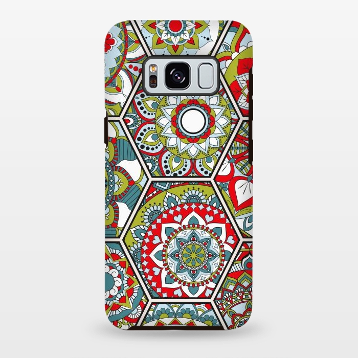 Galaxy S8 plus StrongFit Mandala Boho Chic Style Patchwork by ArtsCase