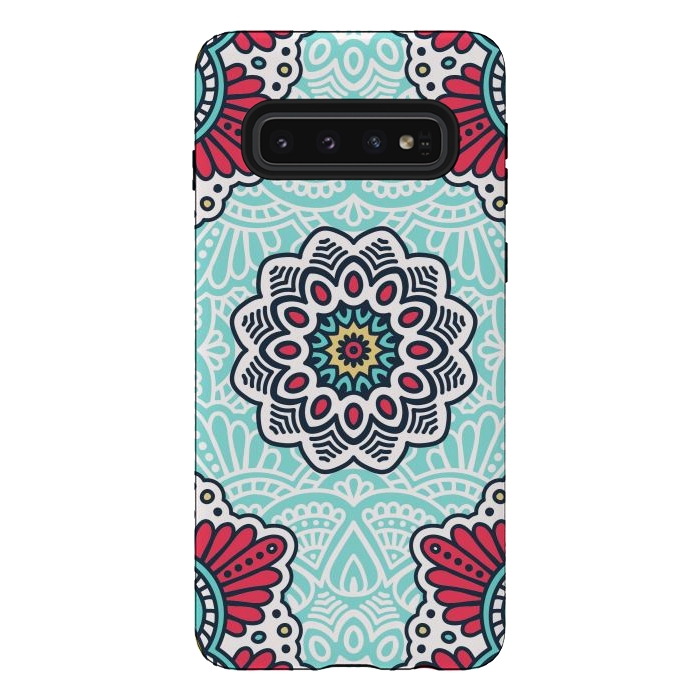 Galaxy S10 StrongFit Mandala Pattern with Decorative Elements by ArtsCase