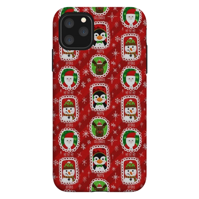 iPhone 11 Pro Max StrongFit Santa and Friends by Noonday Design
