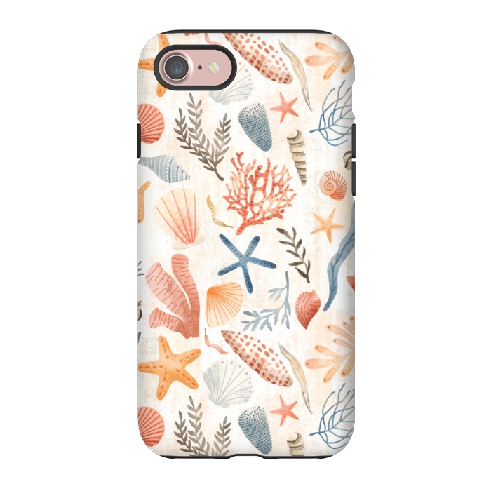 iPhone 7 StrongFit Vintage Seashells by Noonday Design