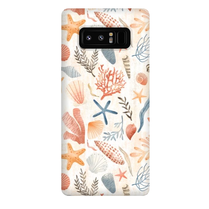 Galaxy Note 8 StrongFit Vintage Seashells by Noonday Design