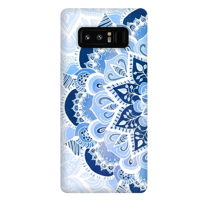 Galaxy Note 8 StrongFit Blue Lace Mandala by Tangerine-Tane