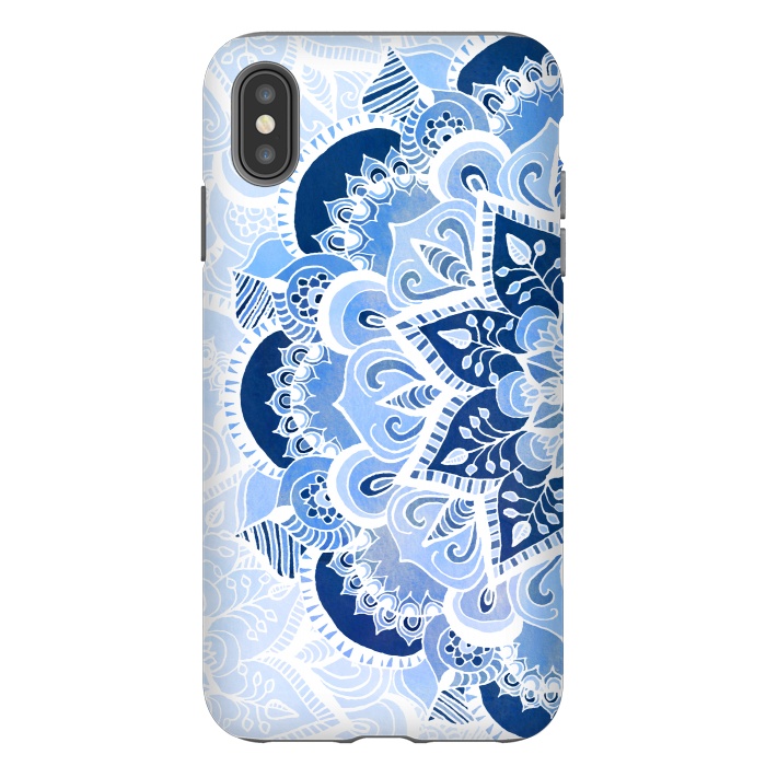 iPhone Xs Max StrongFit Blue Lace Mandala by Tangerine-Tane