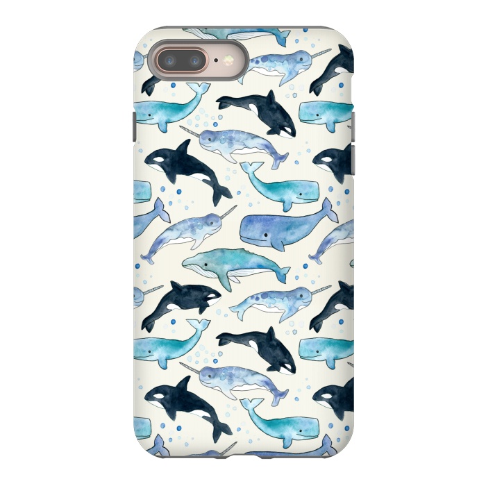 iPhone 7 plus StrongFit Whales, Orcas & Narwhals by Tangerine-Tane