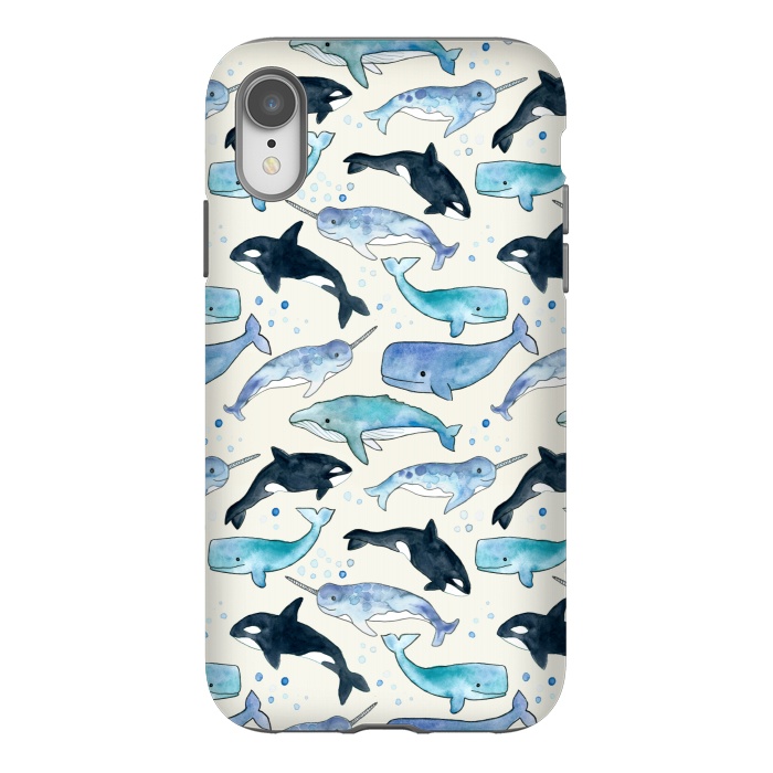 iPhone Xr StrongFit Whales, Orcas & Narwhals by Tangerine-Tane