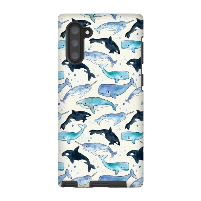Galaxy Note 10 StrongFit Whales, Orcas & Narwhals by Tangerine-Tane