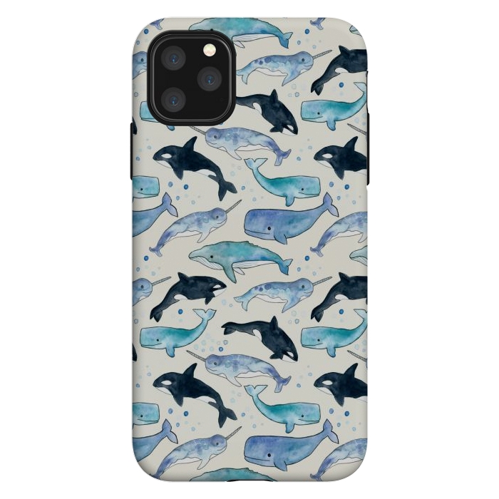 iPhone 11 Pro Max StrongFit Whales, Orcas & Narwhals by Tangerine-Tane