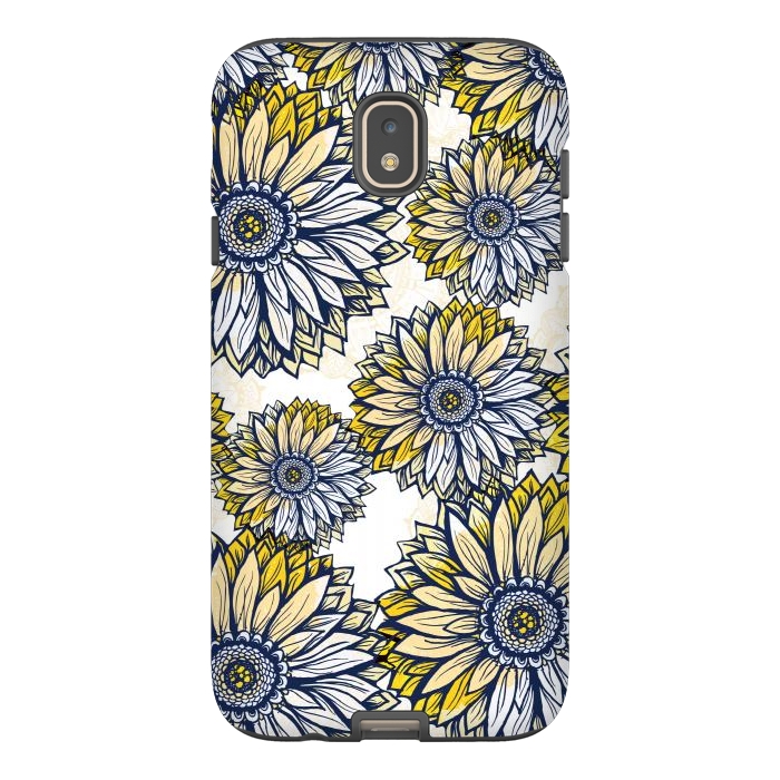 Galaxy J7 StrongFit Happy Sunflowers by Rose Halsey