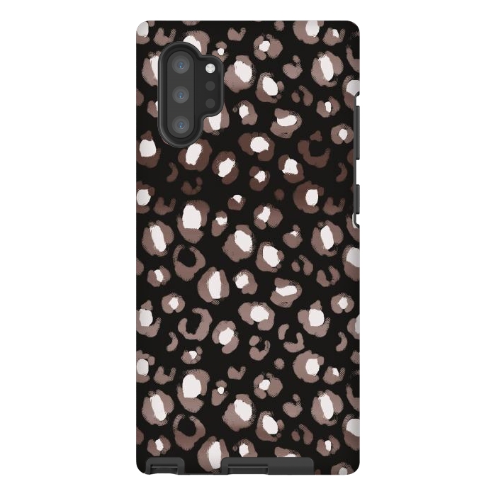 Galaxy Note 10 plus StrongFit Brown leopard spots pattern by Oana 