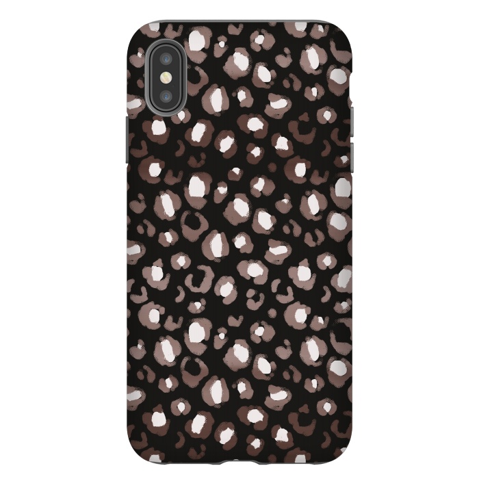 iPhone Xs Max StrongFit Brown leopard spots pattern by Oana 