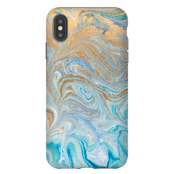 iPhone Xs Max StrongFit Blue Marbling Artwork by ArtsCase