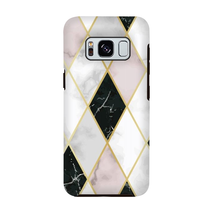 Galaxy S8 StrongFit Golden Geometric Diagonal Lines by ArtsCase