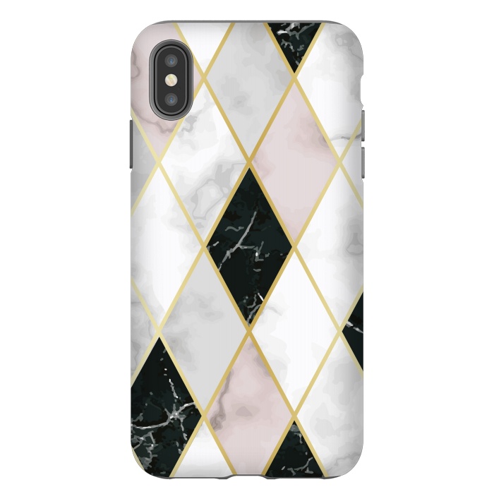 iPhone Xs Max StrongFit Golden Geometric Diagonal Lines by ArtsCase