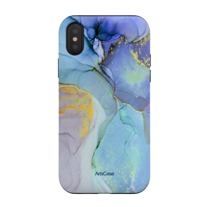 iPhone Xs / X StrongFit Ink Paint Abstract Marble by ArtsCase