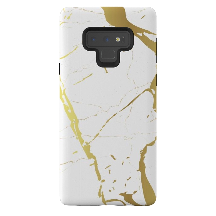 Galaxy Note 9 StrongFit Marble Design With Gold Lines by ArtsCase