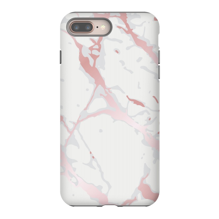 iPhone 7 plus StrongFit Pink Rose Marble Design by ArtsCase