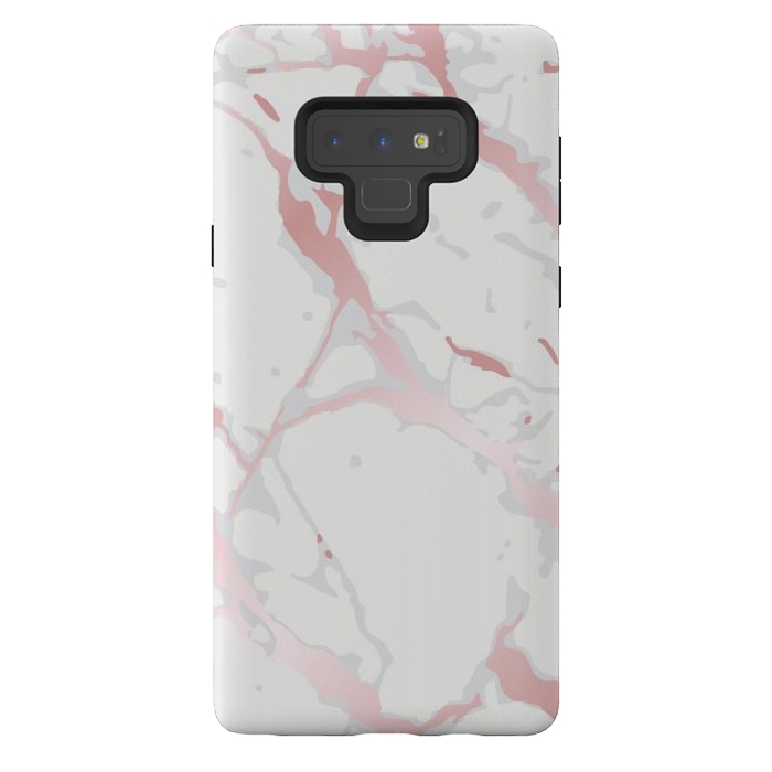 Galaxy Note 9 StrongFit Pink Rose Marble Design by ArtsCase