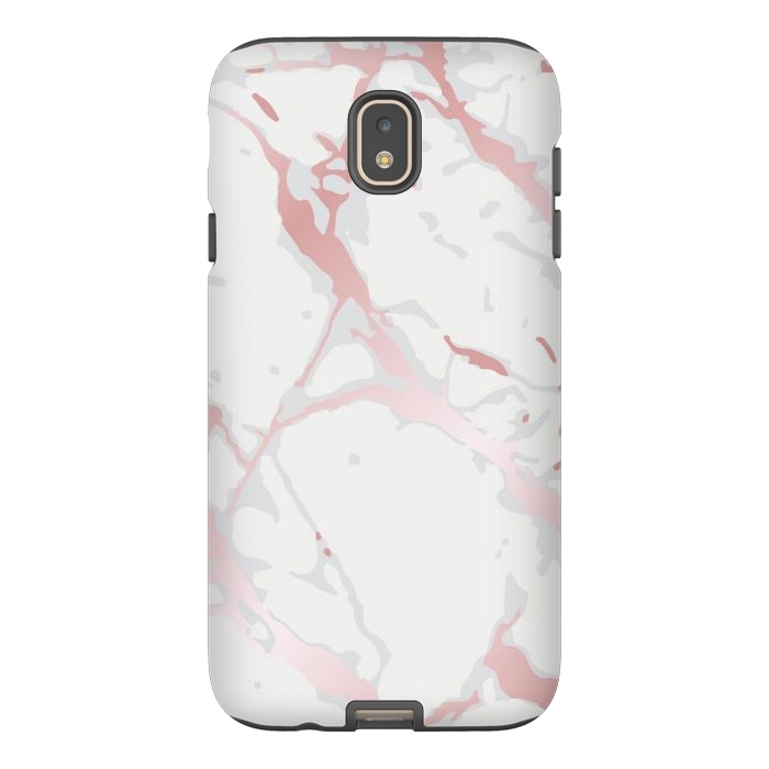 Galaxy J7 StrongFit Pink Rose Marble Design by ArtsCase