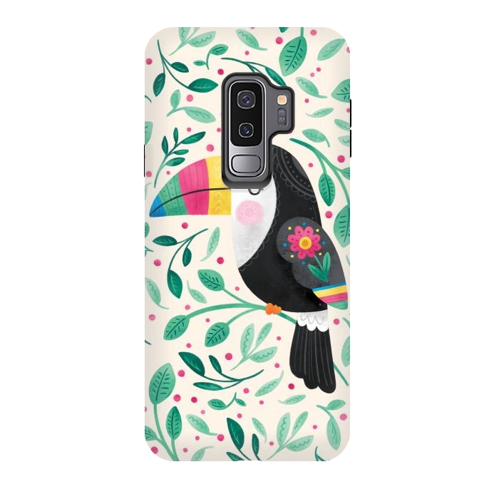 Galaxy S9 plus StrongFit Cheeky Toucan by Noonday Design