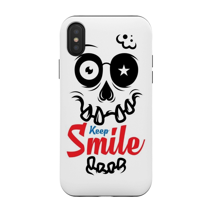 iPhone Xs / X StrongFit Keep Smile by Afif Quilimo