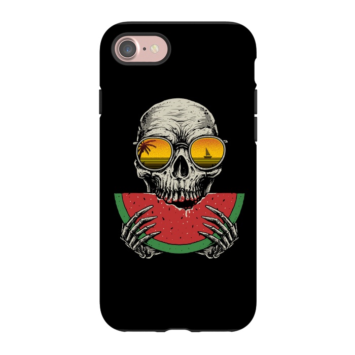 iPhone 7 StrongFit Watermelon Skull by Afif Quilimo