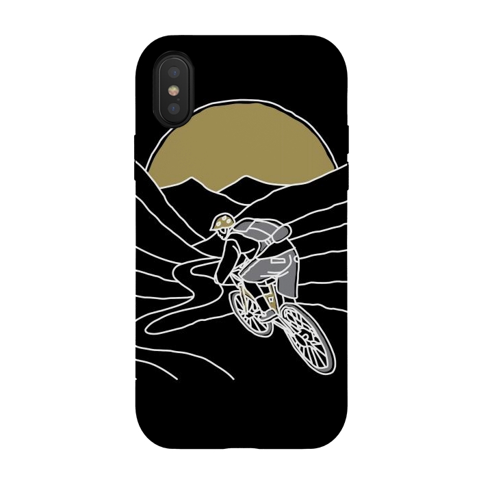 iPhone Xs / X StrongFit Mountain Biker 2 by Afif Quilimo