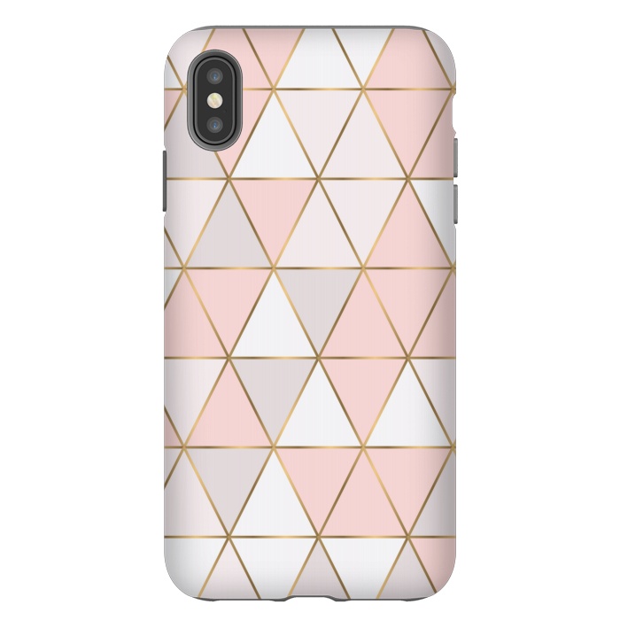 iPhone Xs Max StrongFit pink triangle pattern 2 by MALLIKA