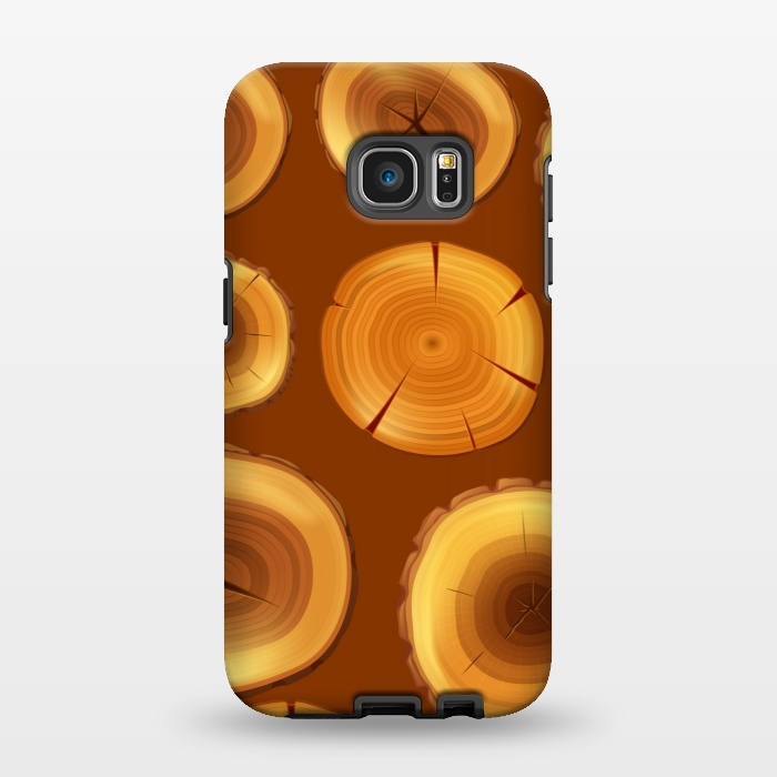 Galaxy S7 EDGE StrongFit wooden trunk pattern by MALLIKA