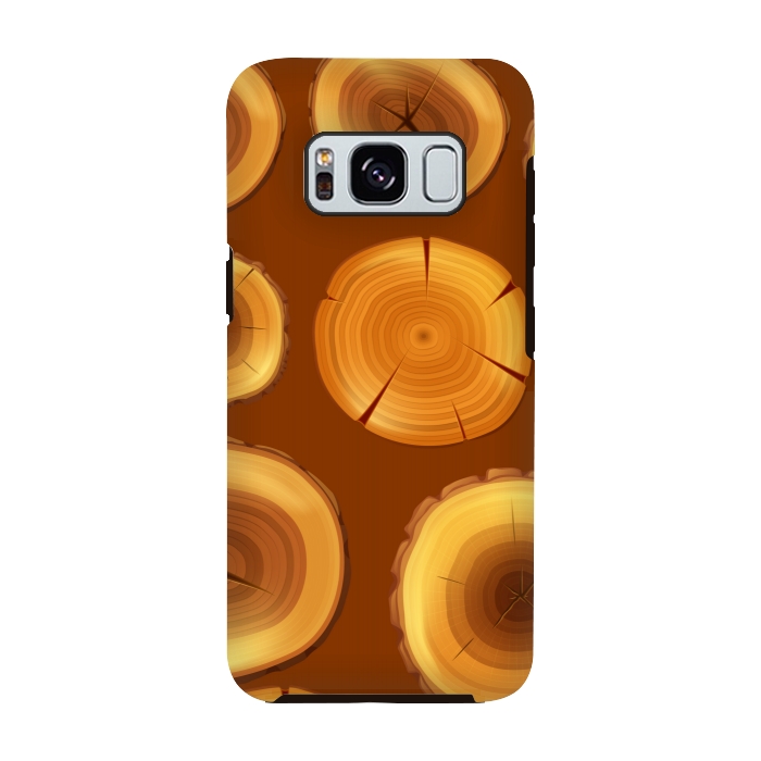 Galaxy S8 StrongFit wooden trunk pattern by MALLIKA