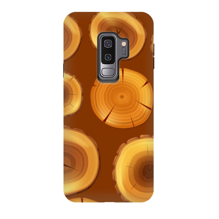 Galaxy S9 plus StrongFit wooden trunk pattern by MALLIKA