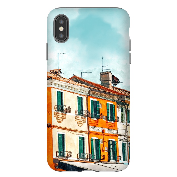 iPhone Xs Max StrongFit Burano Island by Uma Prabhakar Gokhale