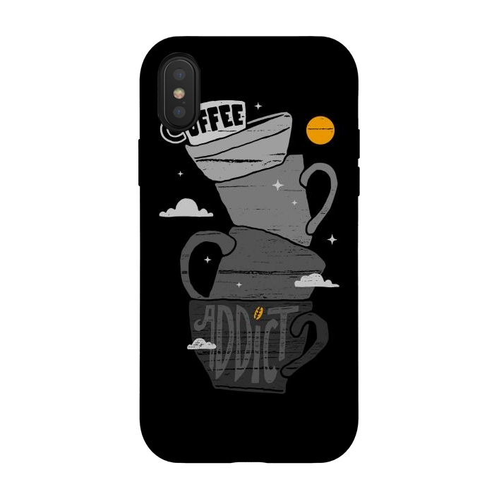 iPhone Xs / X StrongFit Coffee Addict by Afif Quilimo