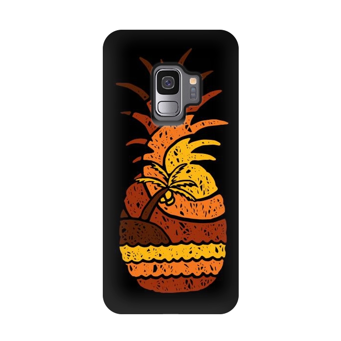 Galaxy S9 StrongFit Pineapple and Beach by Afif Quilimo