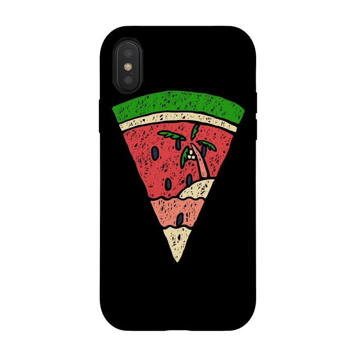 iPhone Xs / X StrongFit Watermelon and Beach by Afif Quilimo