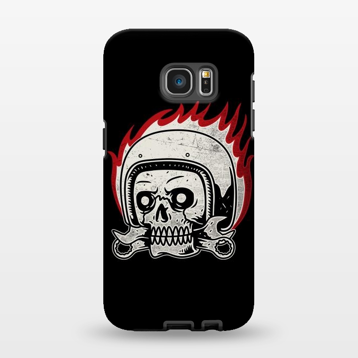 Galaxy S7 EDGE StrongFit Skull Biker by Afif Quilimo