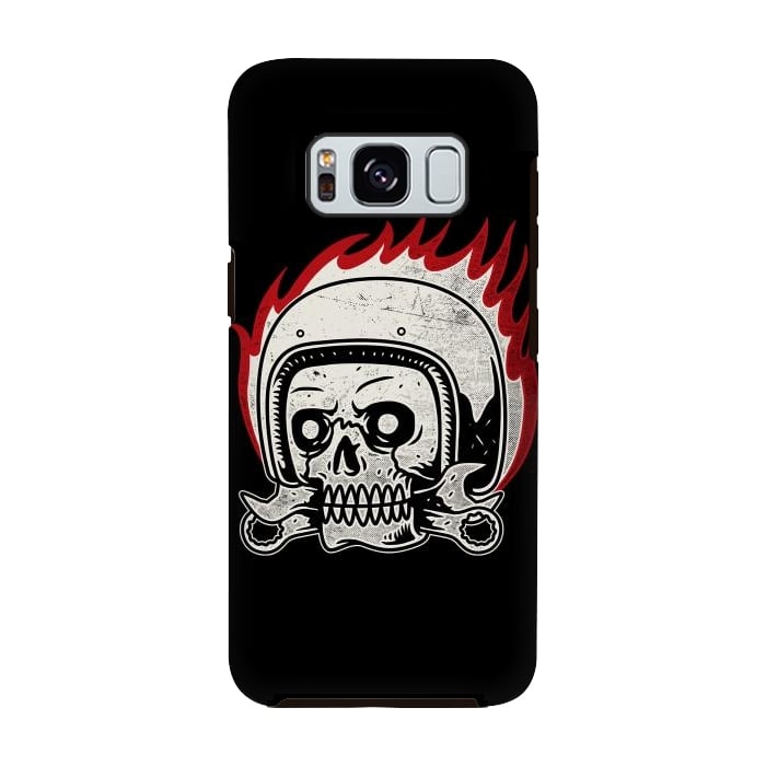Galaxy S8 StrongFit Skull Biker by Afif Quilimo