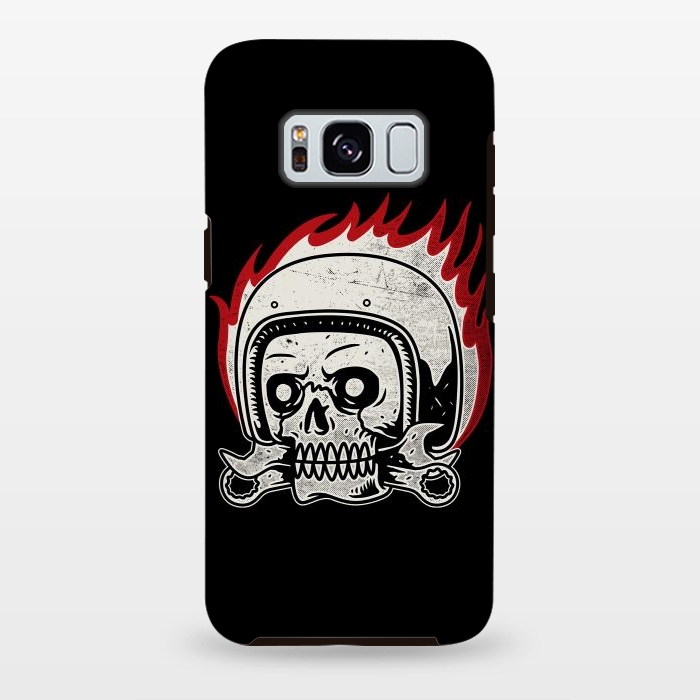 Galaxy S8 plus StrongFit Skull Biker by Afif Quilimo