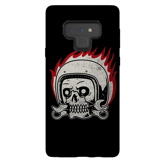 Galaxy Note 9 StrongFit Skull Biker by Afif Quilimo