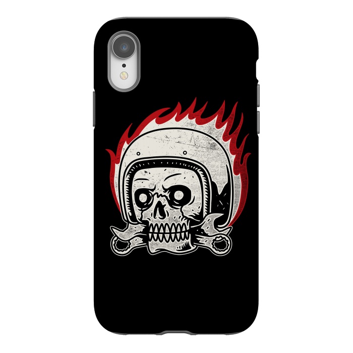 iPhone Xr StrongFit Skull Biker by Afif Quilimo