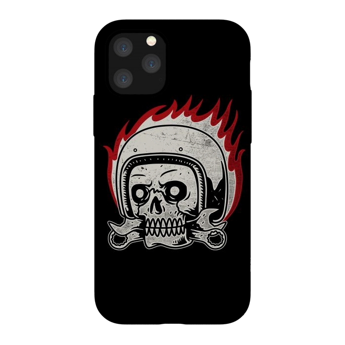 iPhone 11 Pro StrongFit Skull Biker 2 by Afif Quilimo