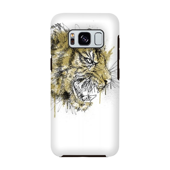 Galaxy S8 StrongFit Tiger Roar Scratch by Afif Quilimo
