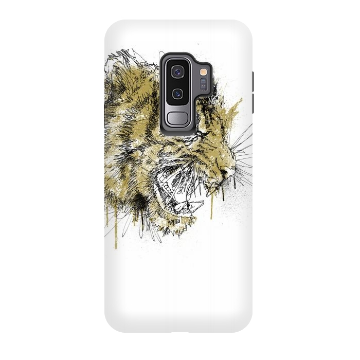 Galaxy S9 plus StrongFit Tiger Roar Scratch by Afif Quilimo
