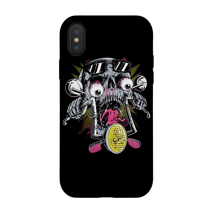 iPhone Xs / X StrongFit Skull Biker 3 by Afif Quilimo