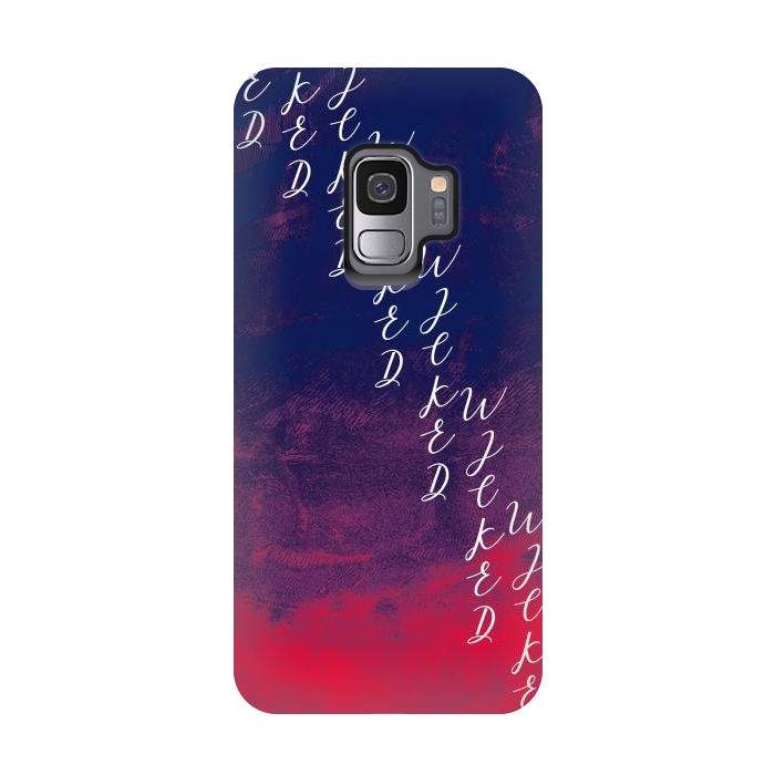 Galaxy S9 StrongFit Text red phonecase by Josie