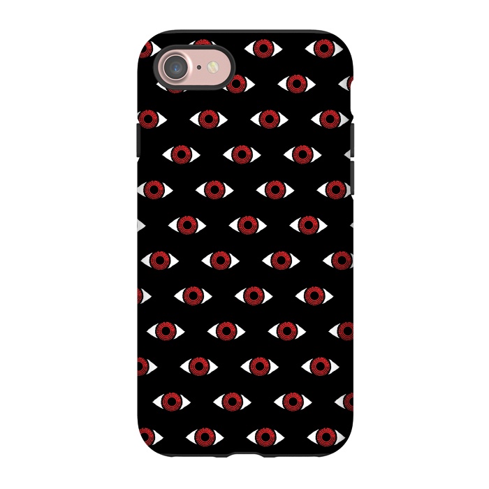 iPhone 7 StrongFit Red eye pattern by Laura Nagel