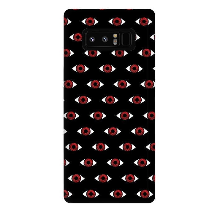 Galaxy Note 8 StrongFit Red eye pattern by Laura Nagel