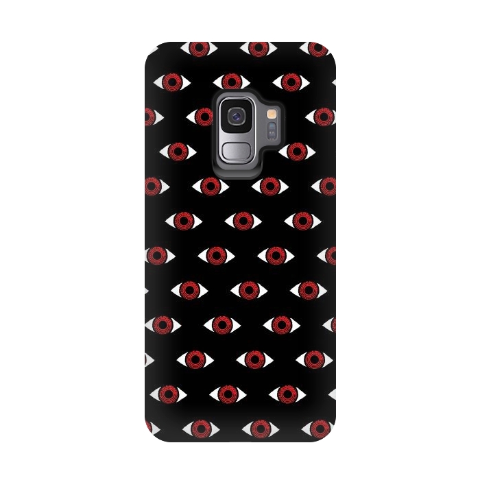 Galaxy S9 StrongFit Red eye pattern by Laura Nagel