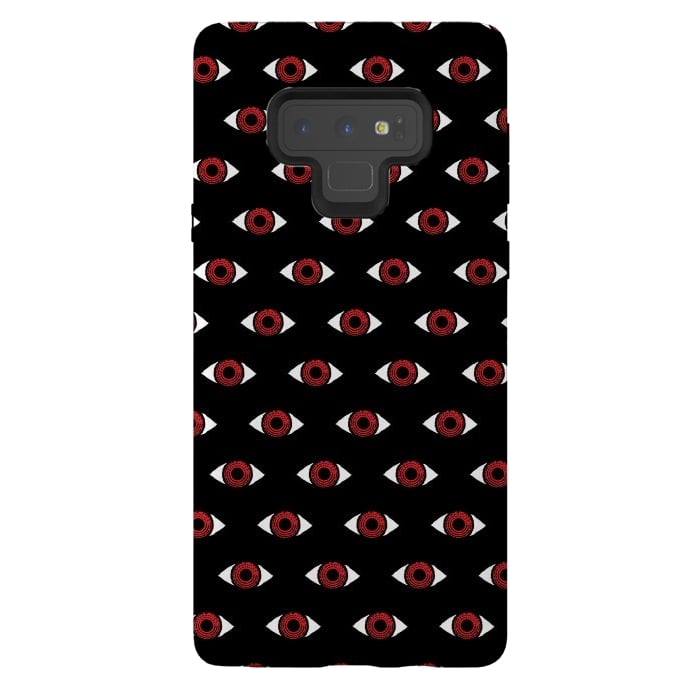 Galaxy Note 9 StrongFit Red eye pattern by Laura Nagel