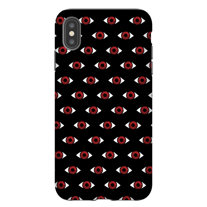 iPhone Xs Max StrongFit Red eye pattern by Laura Nagel
